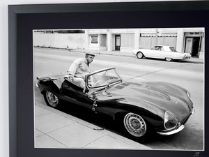 Steve McQueen With His Jaguar XKSS