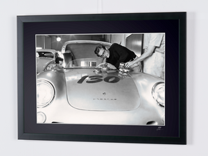 James Dean and his Porsche 550 Speedster