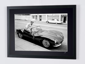 Steve McQueen With His Jaguar XKSS