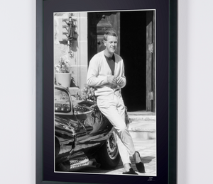 Steve McQueen At home California - Jaguar XK-SS en 1966