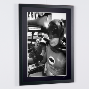 Batman The Movie (1966) - Adam West with Burt Ward in the Batmobile