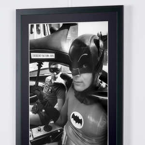 Batman The Movie (1966) - Adam West with Burt Ward in the Batmobile
