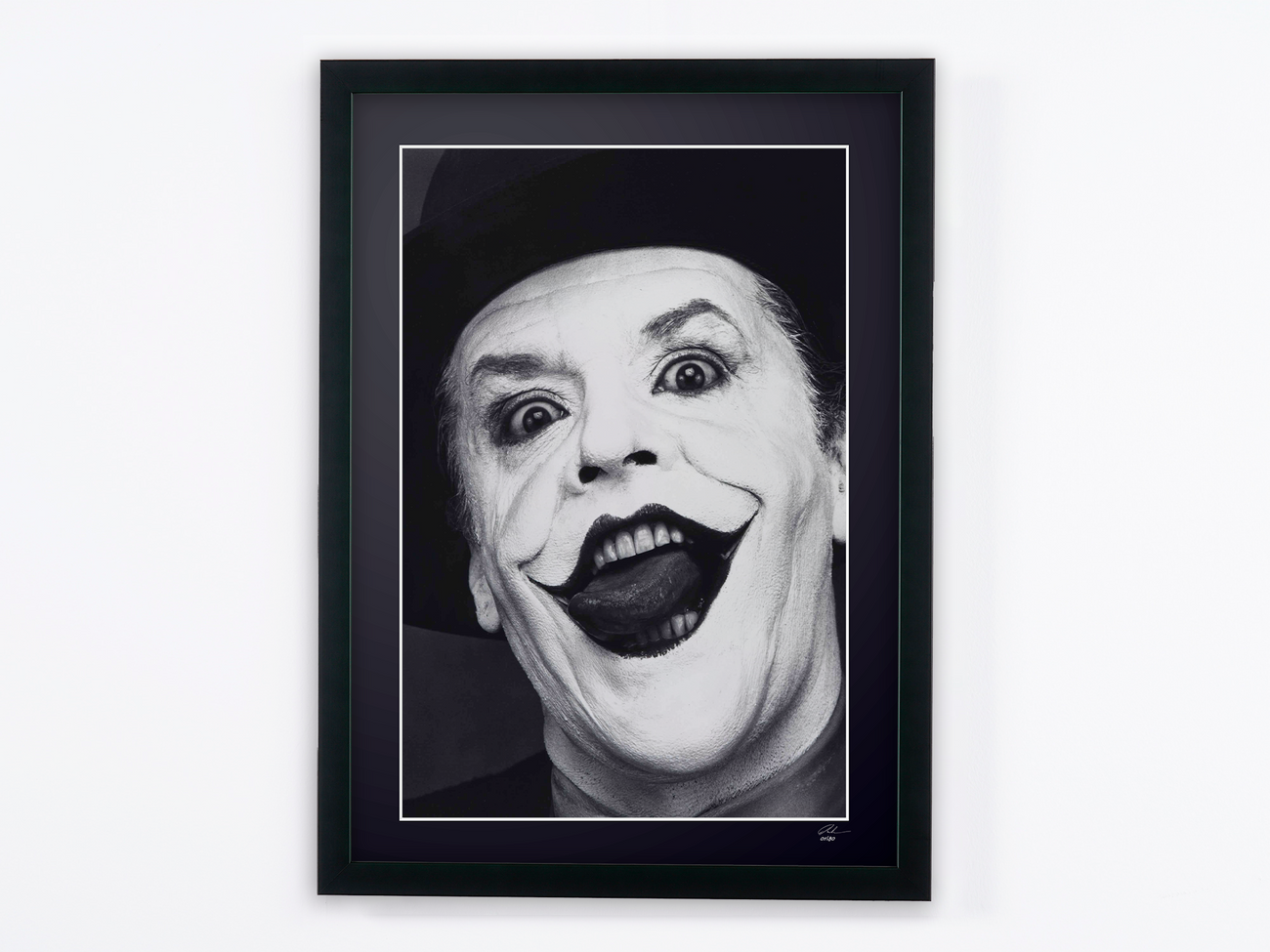 Fine art photograph of Jack Nicholson in Batman, hand-framed — limited edition of 30 numbered prints.