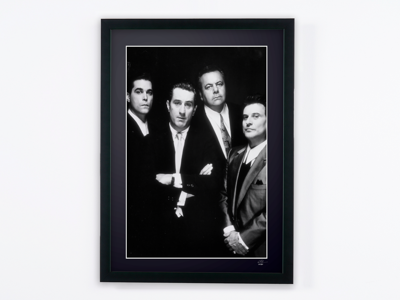 Kunstfoto van Robert De Niro in Goodfellas, met de hand ingelijst — gelimiteerde oplage van 30 genummerde exemplaren.