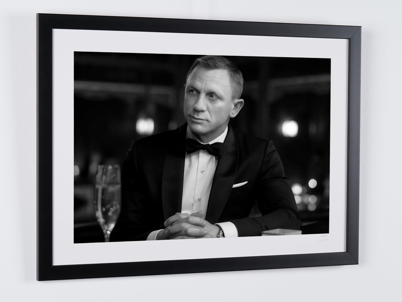 Fine art photograph of Daniel Craig in Skyfall, hand-framed — limited edition of 30 numbered prints.