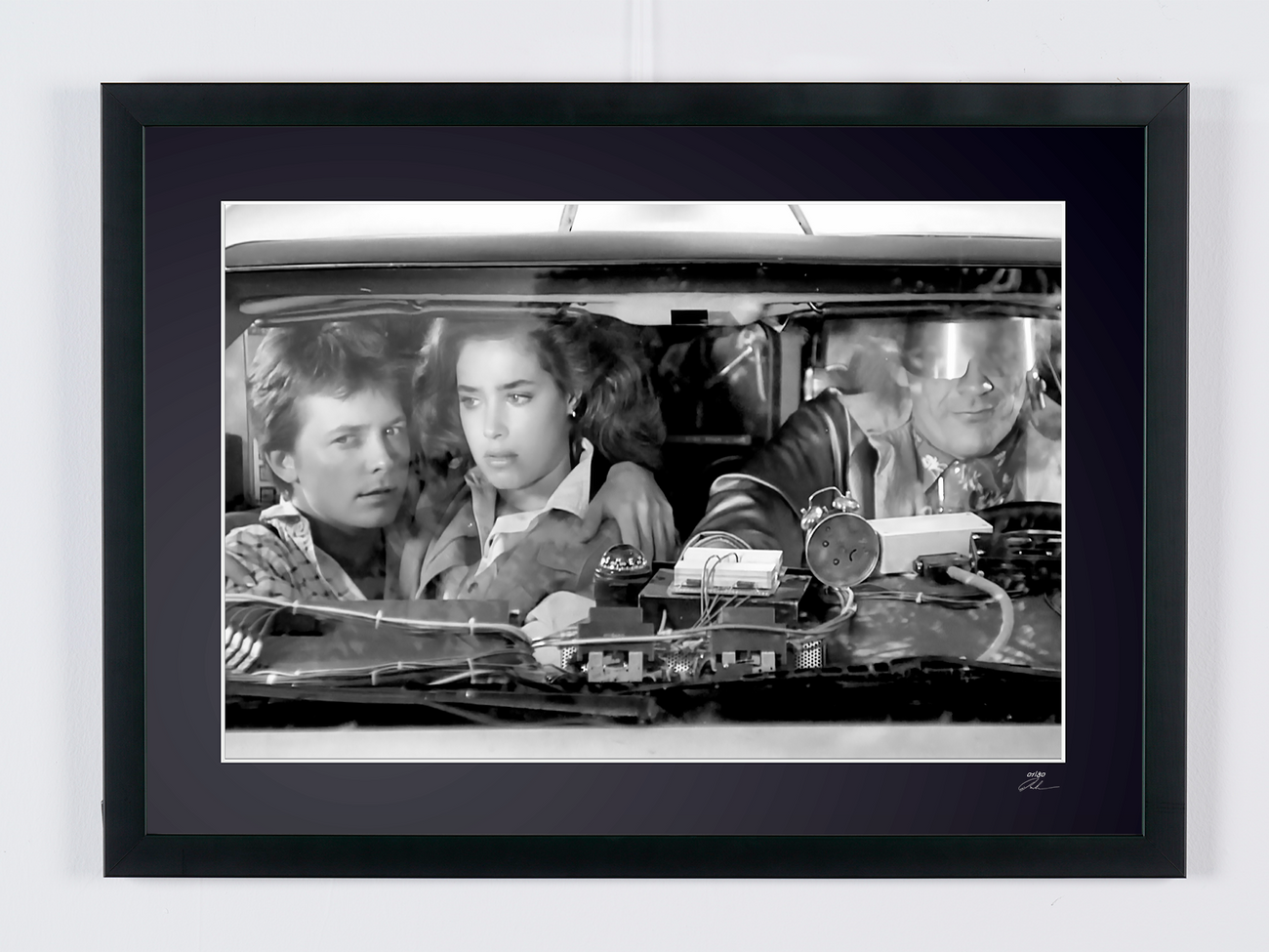 Fine art photograph of Michael J. Fox in Back to the Future, hand-framed — limited edition of 30 numbered prints.