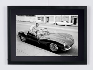 Steve McQueen With His Jaguar XKSS