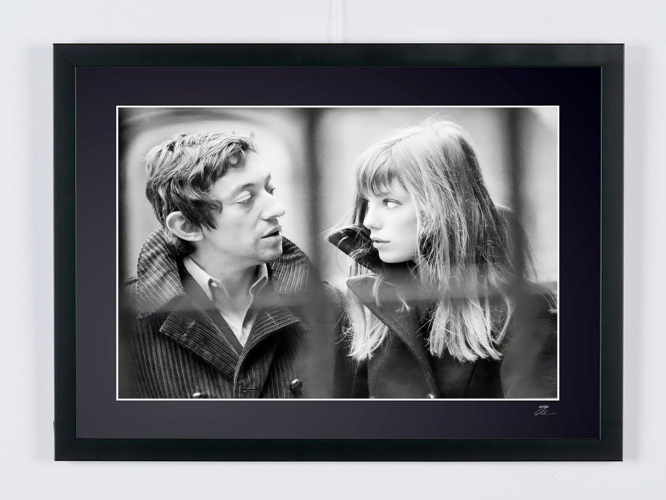 Fine art photograph of Jane Birkin in Jane Birkin & Serge Gainsbourg Paris 1969, hand-framed — limited edition of 30 numbered prints.