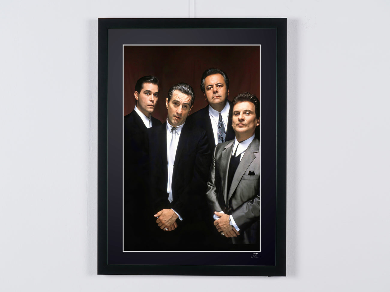 Kunstfoto van Robert De Niro in Goodfellas, met de hand ingelijst — gelimiteerde oplage van 30 genummerde exemplaren.