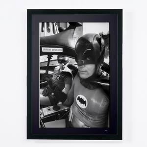 Batman The Movie (1966) - Adam West with Burt Ward in the Batmobile