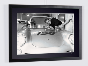 James Dean and his Porsche 550 Speedster