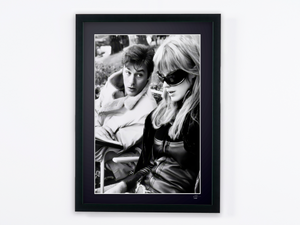 Alain Delon & Marianne Faithfull - The Girl on a Motorcycle 1968 — framed cinema photograph, Fine Art print