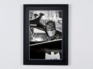 Batman - Classic TV 1966 - Adam West Behind The Scenes — framed cinema photograph, Fine Art print