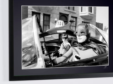 Batman (TV series) — Adam West and Burt Ward aboard the Batmobile (4)