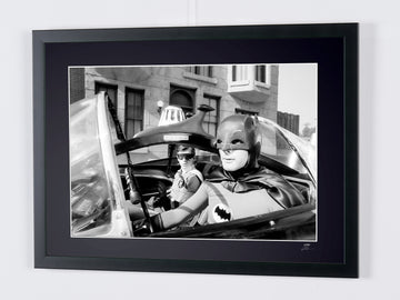 Batman (TV series) — Adam West and Burt Ward aboard the Batmobile (5)