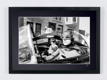 Batman (TV series) — Adam West and Burt Ward aboard the Batmobile (7)