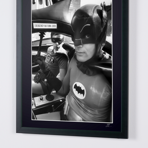  Batman The Movie (1966) - Adam West with Burt Ward in the Batmobile 