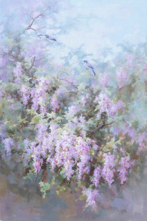  Birds in spring XXL - CleliaArt - OEUVRES D'ART- Starck Gallery