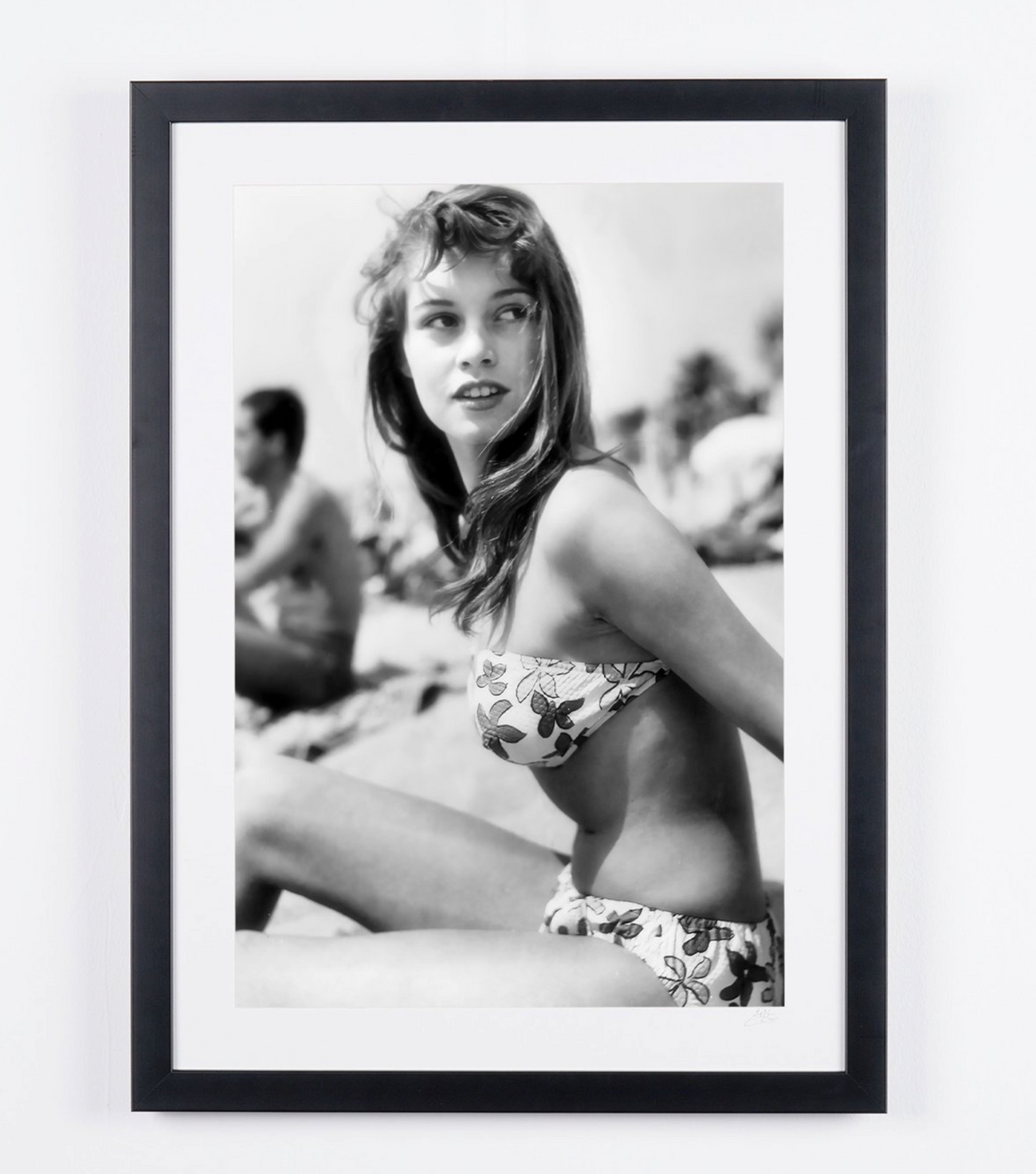Fine art photograph of Brigitte Bardot in Brigitte Bardot - 1956 Cannes Film Festival, hand-framed — limited edition of 30 numbered prints.