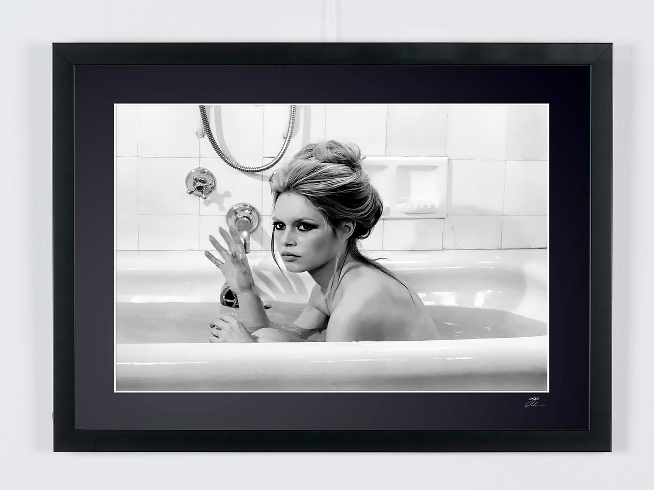 Fine art photograph of Brigitte Bardot in Brigitte Bardot 1964, hand-framed — limited edition of 30 numbered prints.