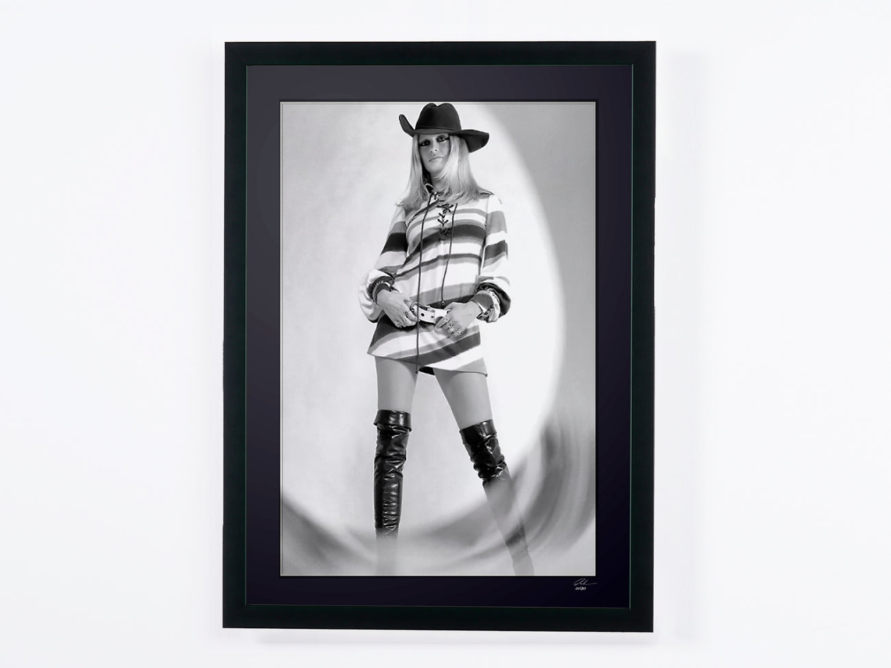 Fine art photograph of Brigitte Bardot in Brigitte Bardot Circa 1960, hand-framed — limited edition of 30 numbered prints.