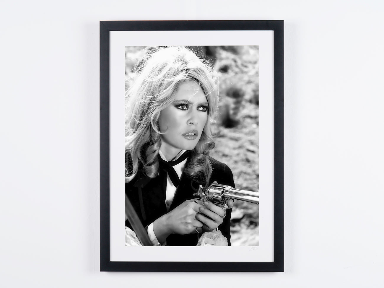Fine art photograph of Brigitte Bardot in Shalako, hand-framed — limited edition of 30 numbered prints.
