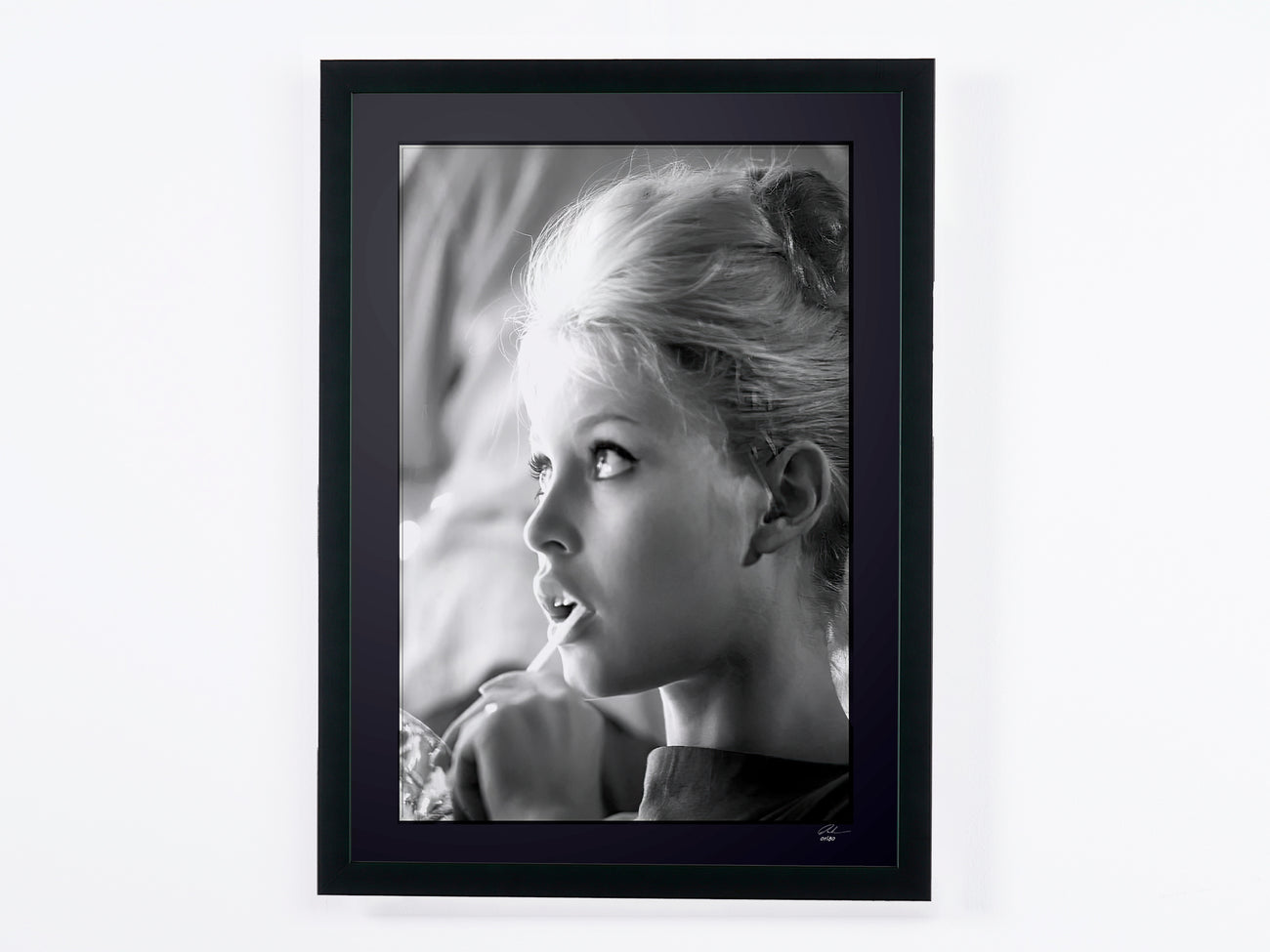 Fine art photograph of Brigitte Bardot in Voulez-vous danser avec moi ?, hand-framed — limited edition of 30 numbered prints.