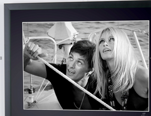 Brigitte Bardot & Alain Delon - Saint-Tropez 1968 - Wooden Frame, 70x50 cm - Original Certificate of Authenticity (COA), Hologram Logo, and QR Code