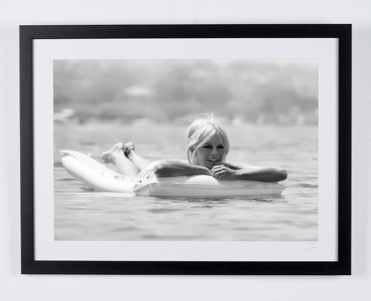 Fine art photograph of Brigitte Bardot in Brigitte Bardot - La Madrague - Saint-Tropez 1967, hand-framed — limited edition of 30 numbered prints.