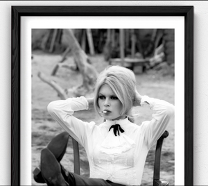 Brigitte Bardot - on the Shalako Set