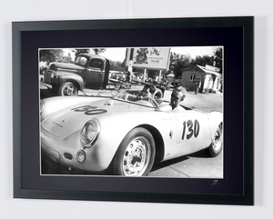 James Dean in his Porsche 550 Speedster (1955)