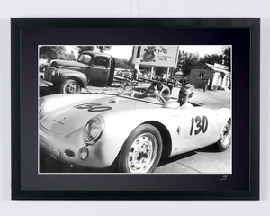 James Dean in his Porsche 550 Speedster (1955)