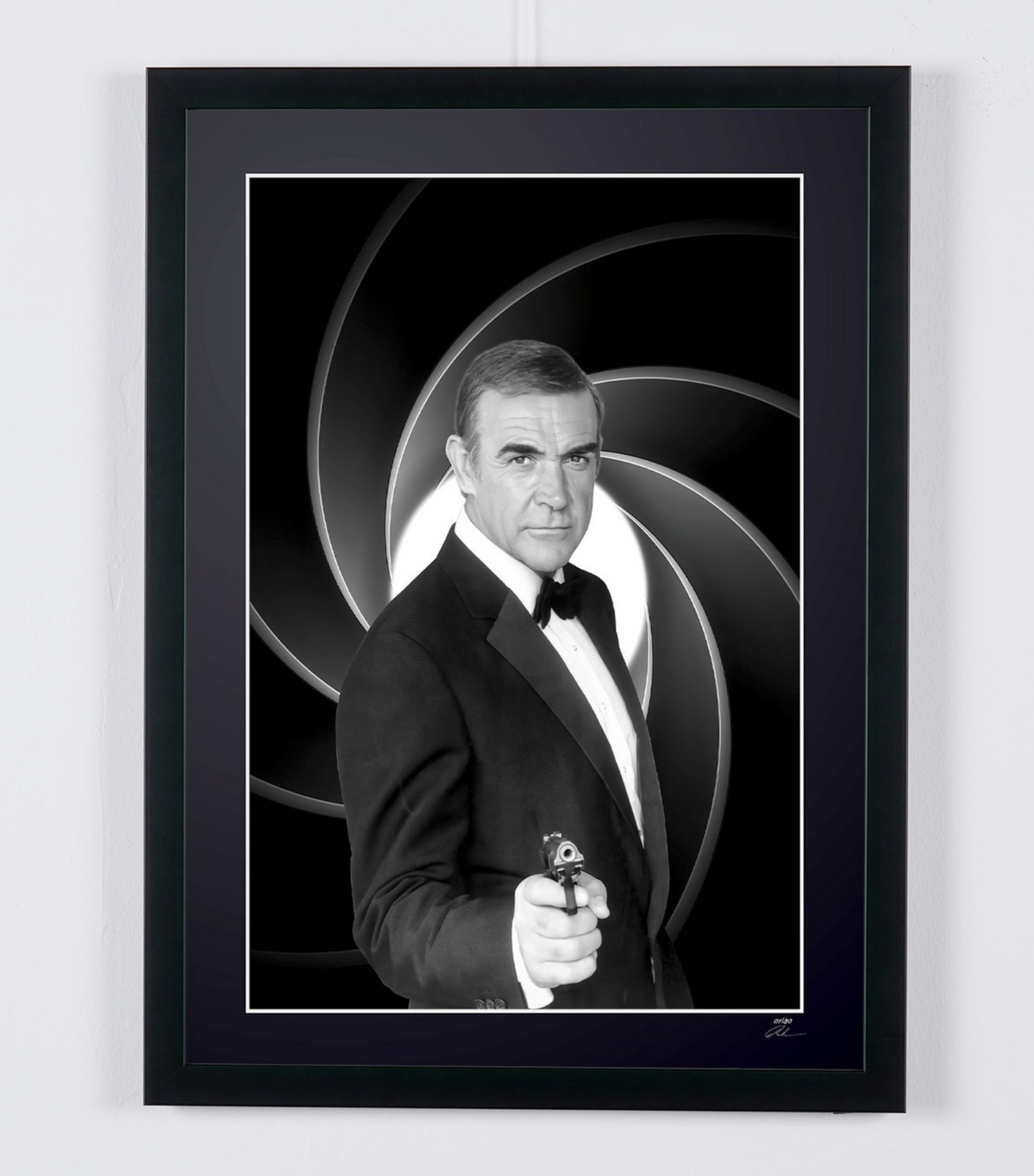 Fine art photograph of Sean Connery in Jamais plus jamais, hand-framed — limited edition of 30 numbered prints.