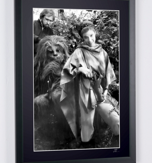 Star Wars Episode VI: Return of the Jedi, Carrie Fisher and Peter Mayhew, behind the scenes