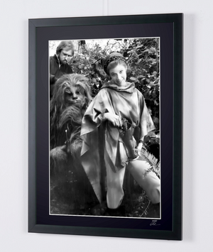 Star Wars Episode VI: Return of the Jedi, Carrie Fisher and Peter Mayhew, behind the scenes