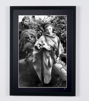 Star Wars Episode VI: Return of the Jedi, Carrie Fisher and Peter Mayhew, behind the scenes