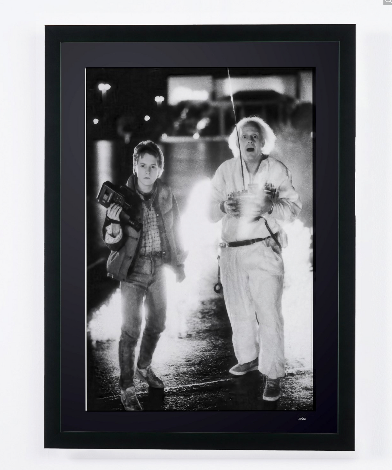 Fine art photograph of Michael J. Fox in Back to the Future, hand-framed — limited edition of 30 numbered prints.