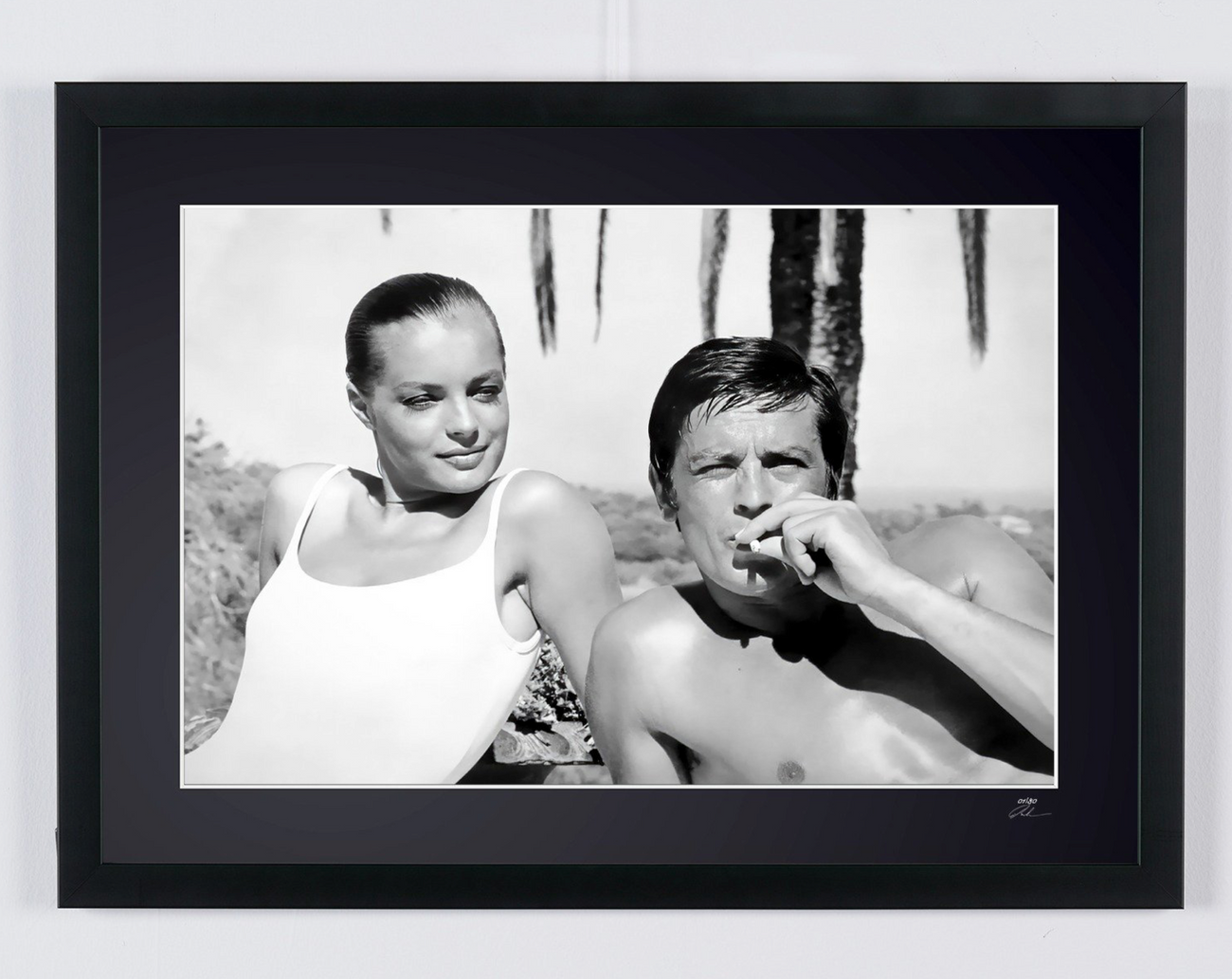 Fine art photograph of Romy Schneider in La Piscine, hand-framed — limited edition of 30 numbered prints.