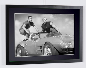  Fast & Furious - Paul Walker - Vin Diesel - Wooden Framed 70X50 cm - Original Certificate (COA), Hologram Logo Editor and QR Code - Cadre Photo- Starck Gallery -  3