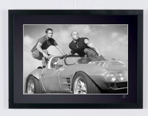  Fast & Furious - Paul Walker - Vin Diesel - Wooden Framed 70X50 cm - Original Certificate (COA), Hologram Logo Editor and QR Code - Cadre Photo- Starck Gallery -  5