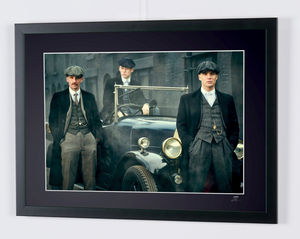Peaky Blinders - JOE COLE - PAUL ANDERSON - CILLIAN MURPHY - Wooden Framed 70X50 cm - Original Certificate (COA), Hologram Logo Editor and QR Code