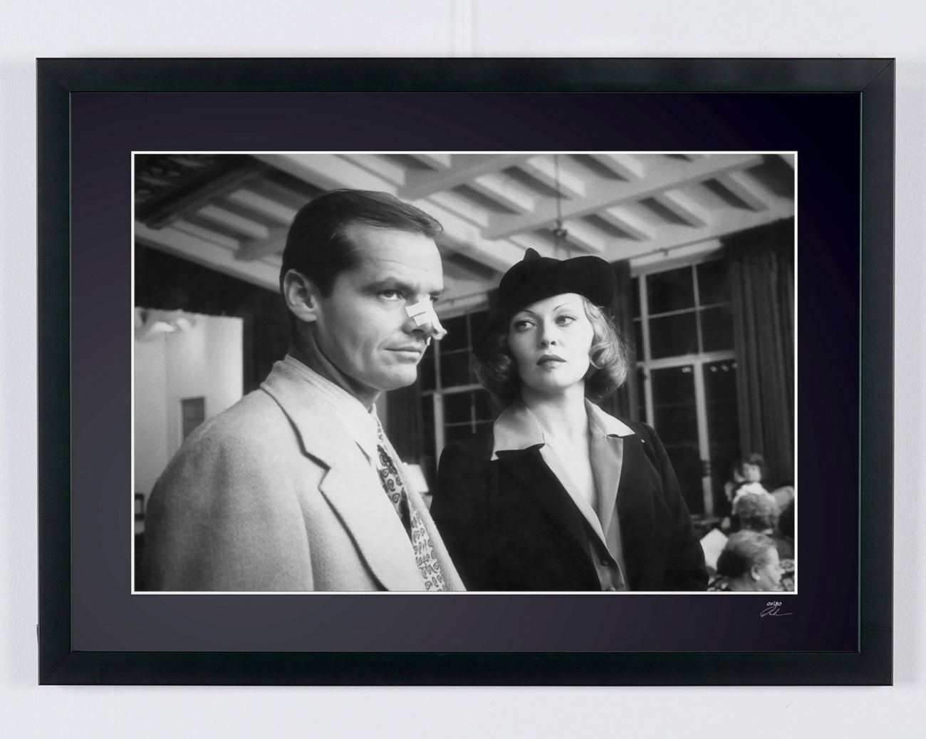Fine art photograph of Jack Nicholson in Chinatown, hand-framed — limited edition of 30 numbered prints.