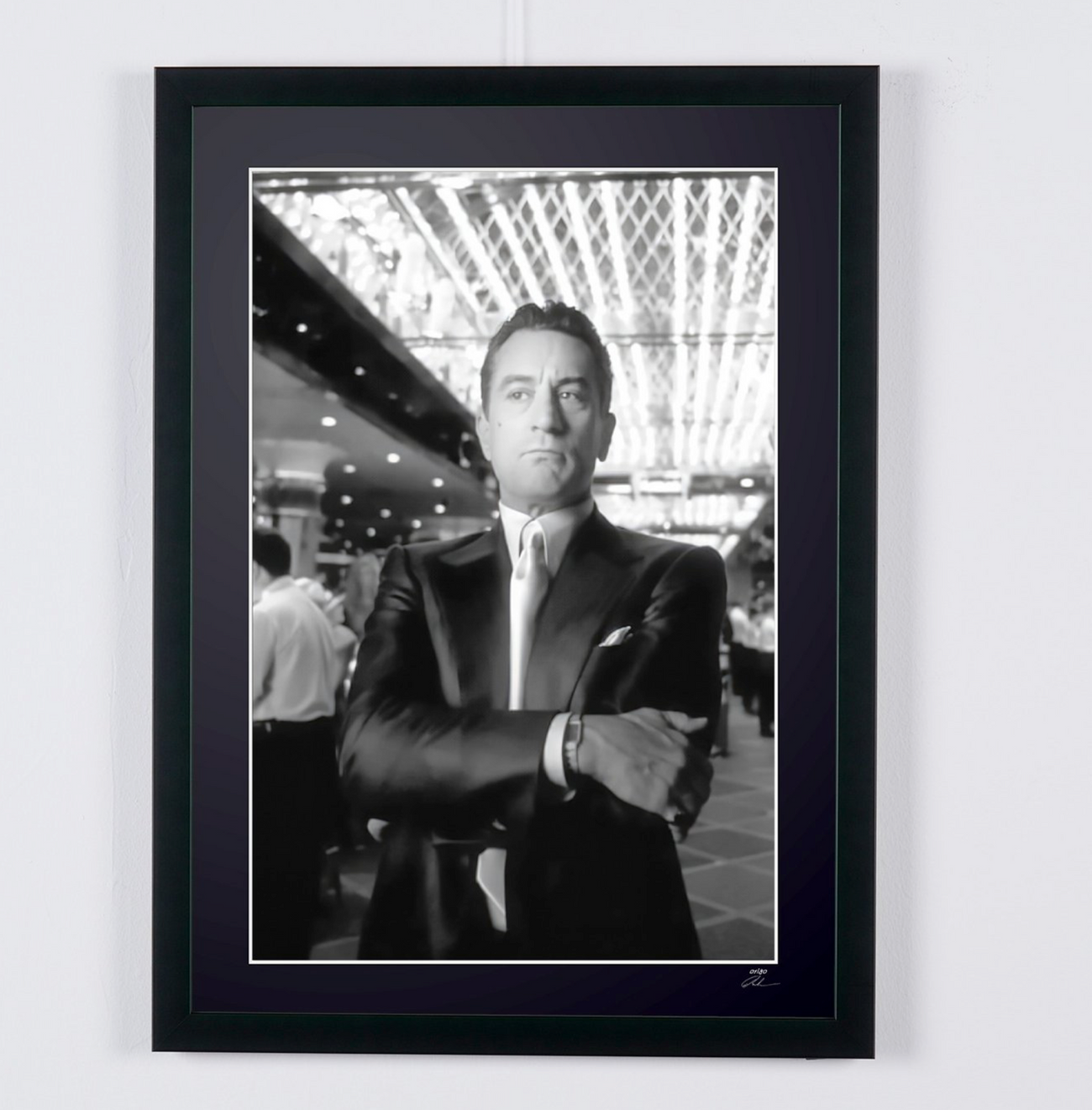 Fine art photograph of Robert De Niro in Casino, hand-framed — limited edition of 30 numbered prints.