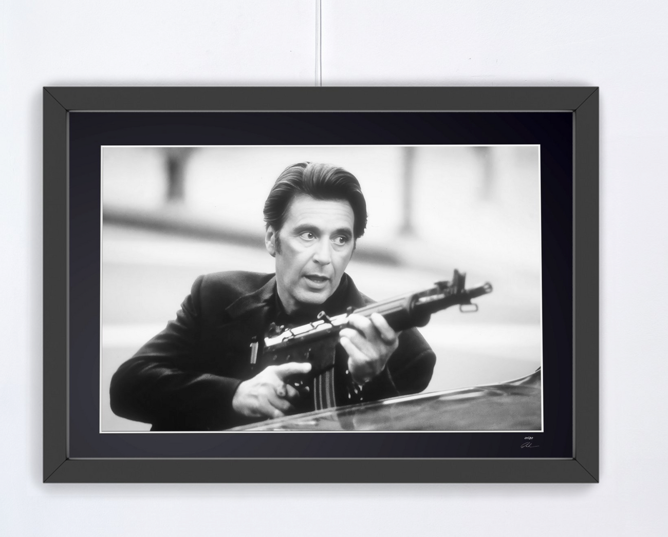 Fine art photograph of Al Pacino in Heat, hand-framed — limited edition of 30 numbered prints.