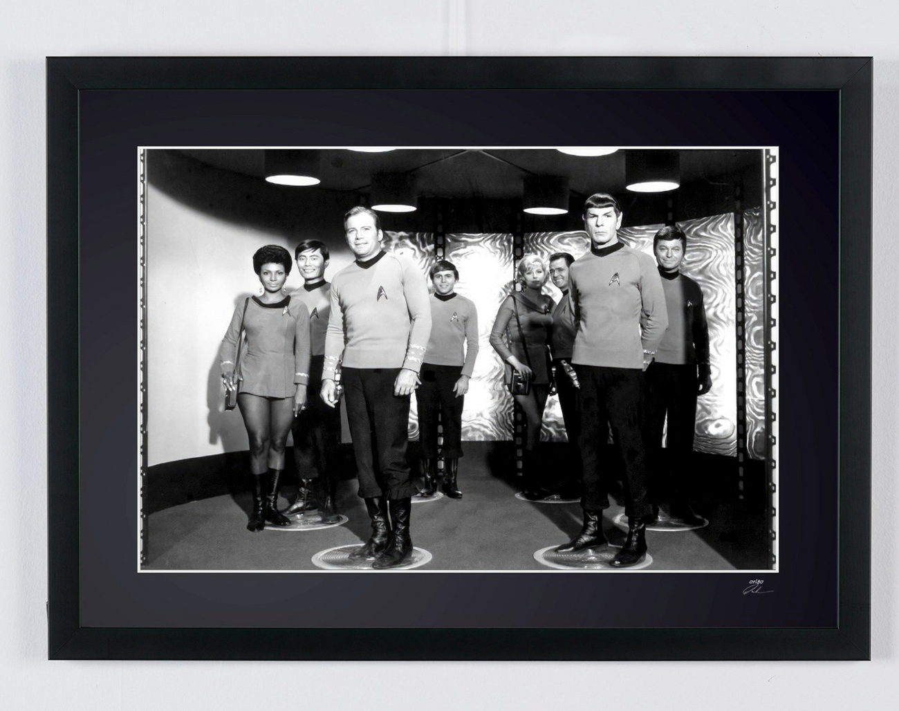 Fine art photograph of William Shatner in Star Trek - Classic TV - Leonard Nimoy, George Takei, Walter Koenig, William Shatner, DeForest, hand-framed — limited edition of 30 numbered prints.