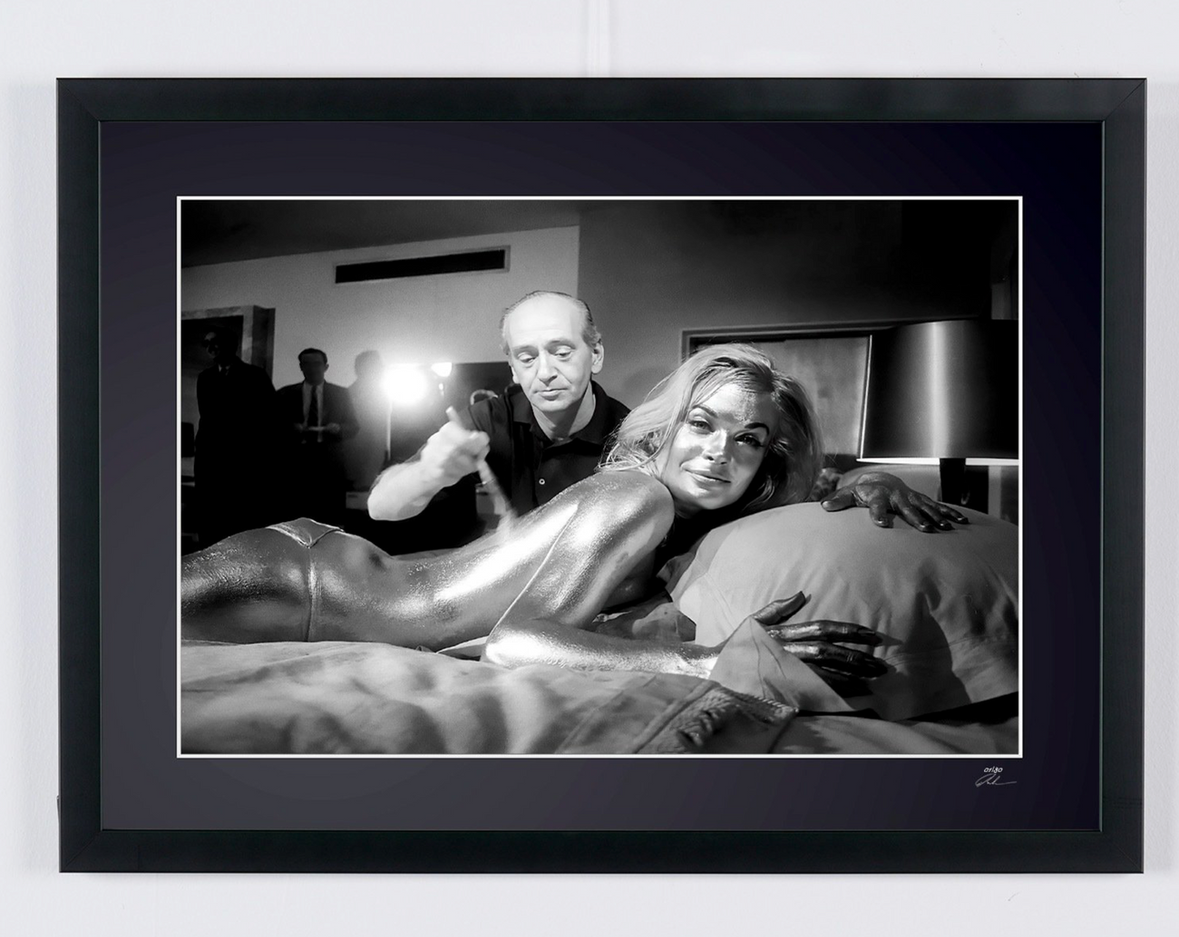 Fine art photograph of Shirley Eaton in Goldfinger, hand-framed — limited edition of 30 numbered prints.