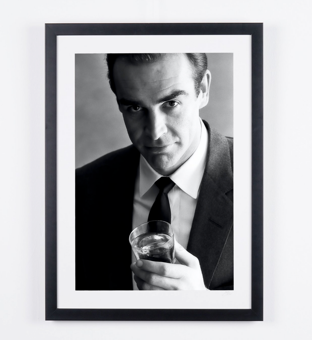 Fine art photograph of Sean Connery in James Bond, Sean Connery (James Bond) - Shoot for Smirnoff Vodka, hand-framed — limited edition of 30 numbered prints.