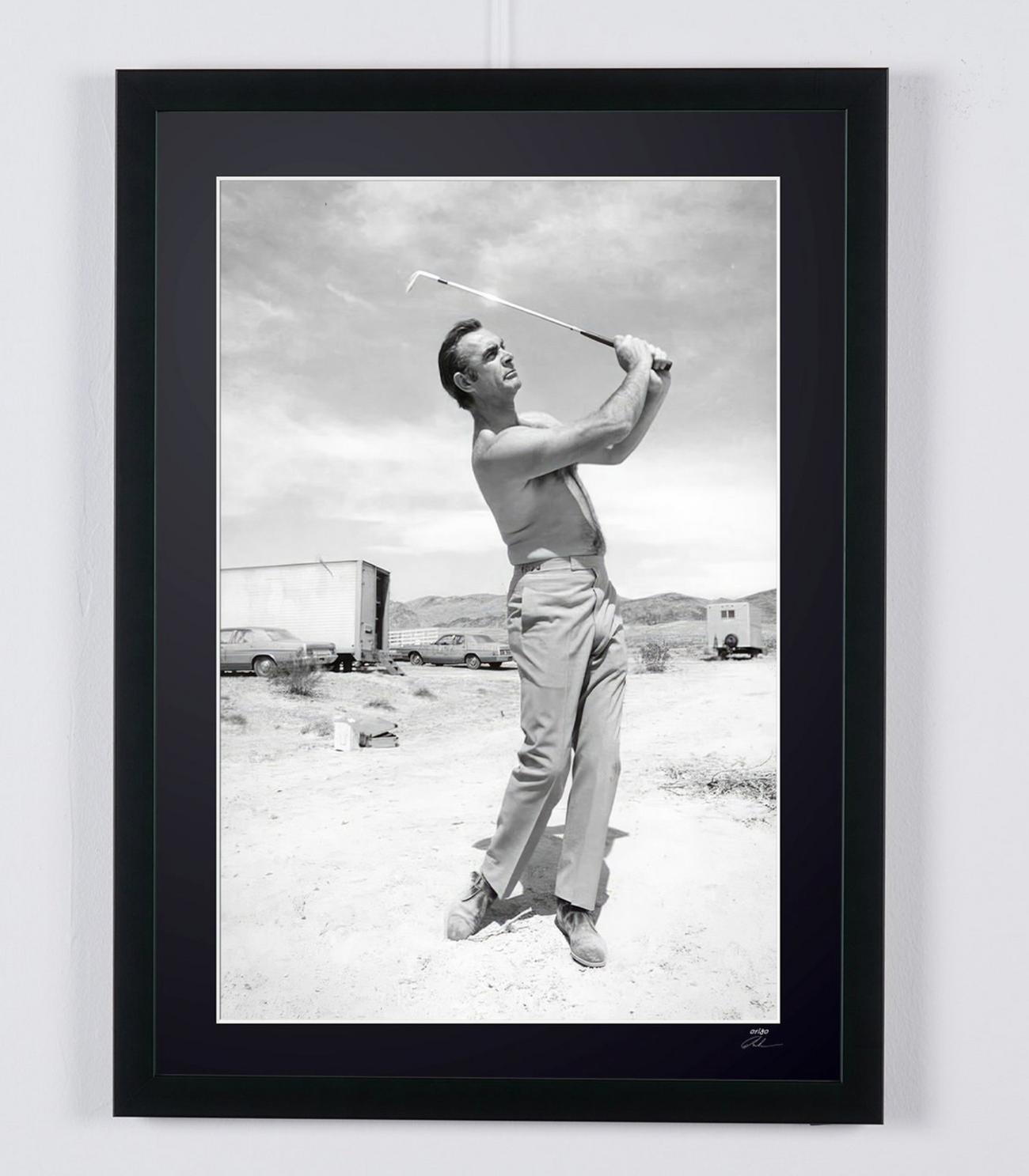 Fine art photograph of Sean Connery in Diamonds Are Forever, hand-framed — limited edition of 30 numbered prints.