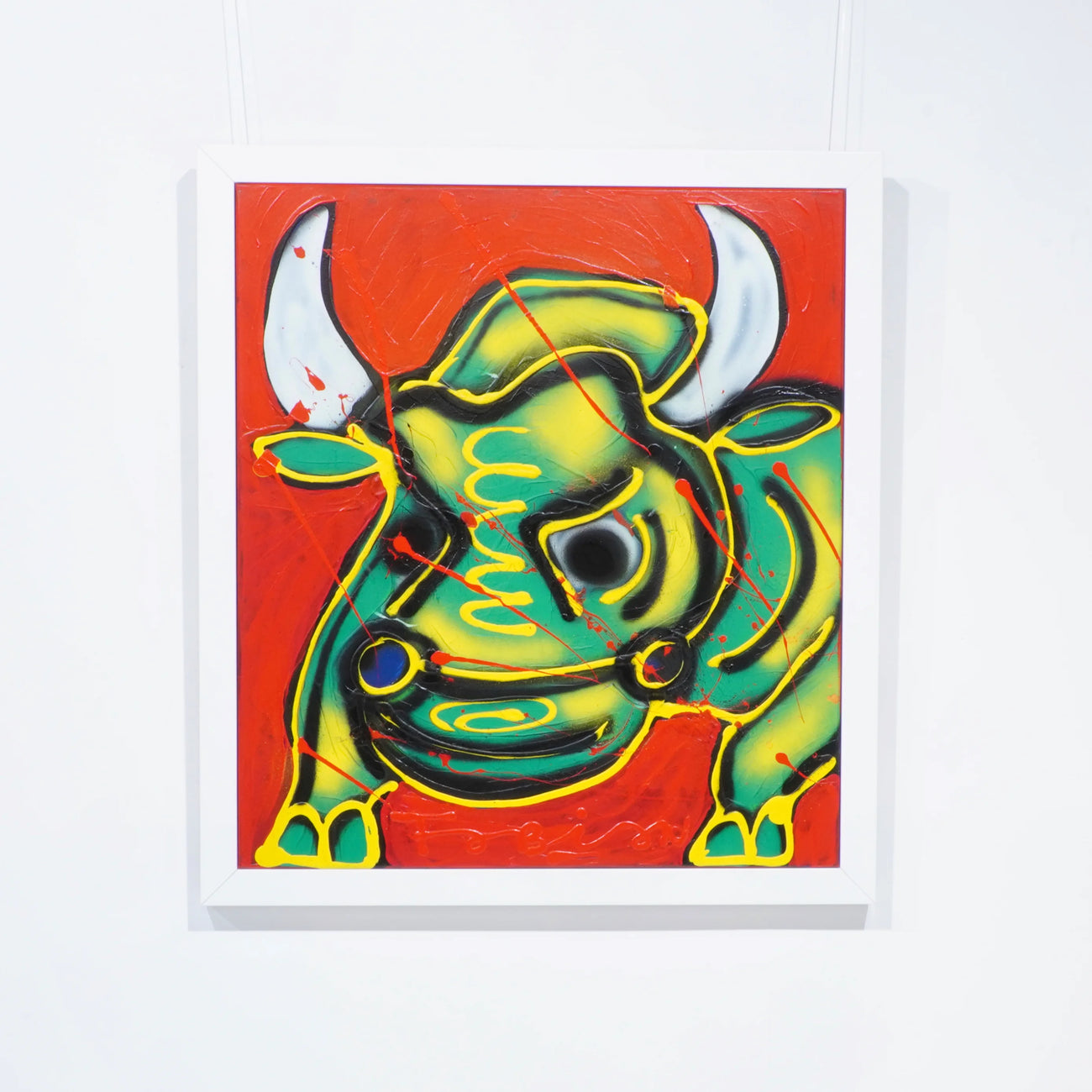 Original artwork by FABIAN — 90 x 100 cm. Unique piece (1/1), signed with certificate of authenticity. Framed.