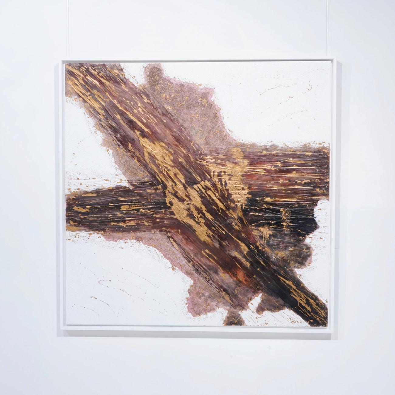 Original artwork by Elvira López — 155 x 155 cm. Unique piece (1/1), signed with certificate of authenticity. Framed.